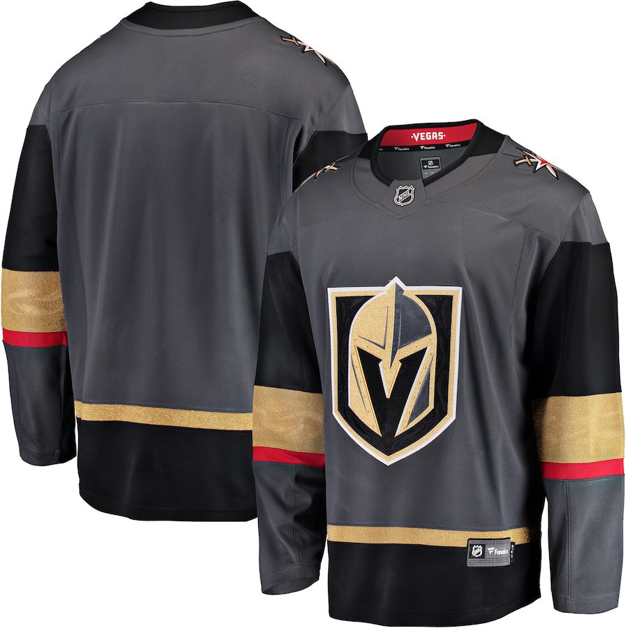 Men Vegas Golden Knights Fanatics Branded Gray Breakaway Alternate NHL Jersey->customized nhl jersey->Custom Jersey